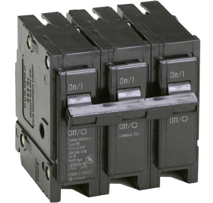 Eaton BR335 Breaker, 35A, 3P, 240V, 10 kAIC Eaton BR335