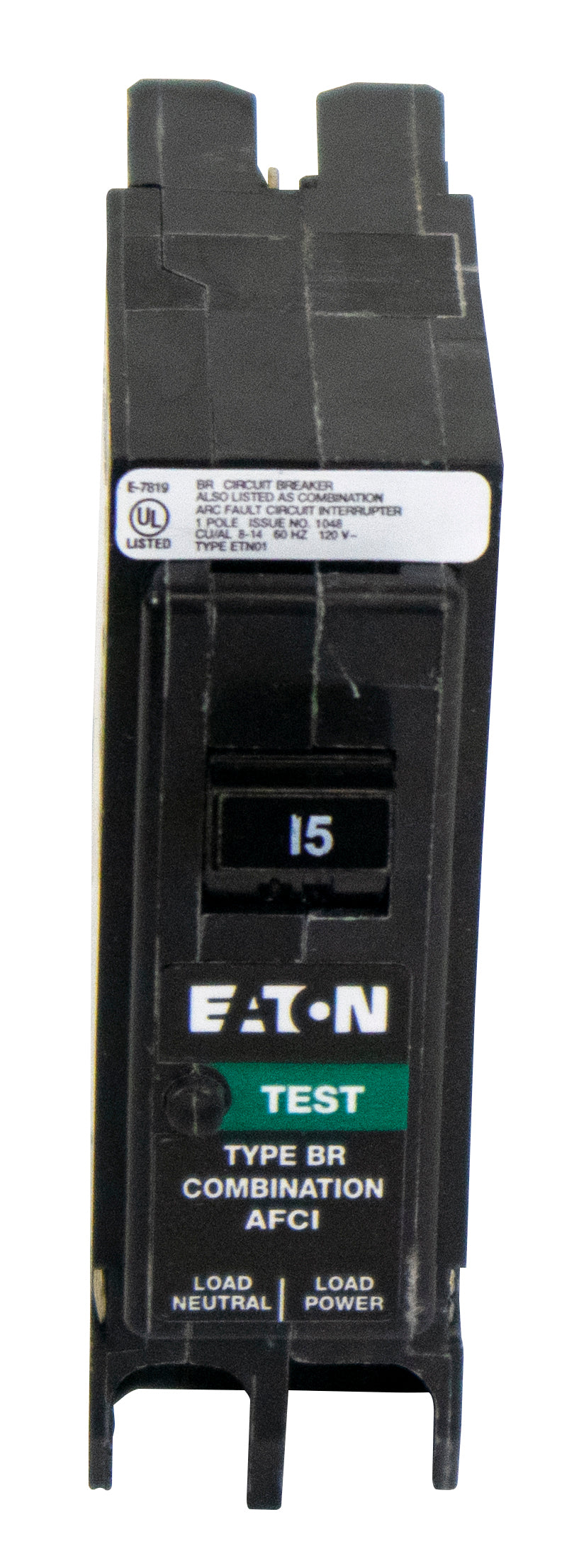 Eaton BRP115AF Breaker, 15A, 1P, 120/240V, 10 kAIC, Type BR Combo AFCI Eaton BRP115AF