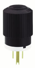 Hubbell-Bryant BRY5266NP Straight Blade Plug, 15A, 125V, White/Black, 2P3W, Heavy Duty Hubbell-Bryant BRY5266NP