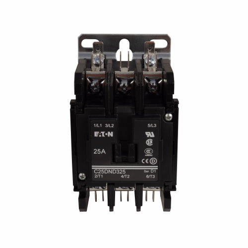 Eaton C25DNC330B Contactor, C25 series, 30A, 3P, 3PH, 600VAC, 240VAC Coil, Open Eaton C25DNC330B