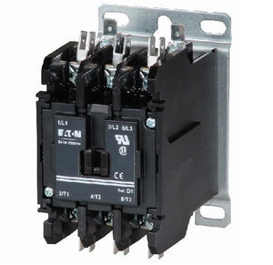 Eaton C25DNF340B Contactor, Definite Purpose, 3P, 40A, 208-240VAC Coil, 600VAC Eaton C25DNF340B