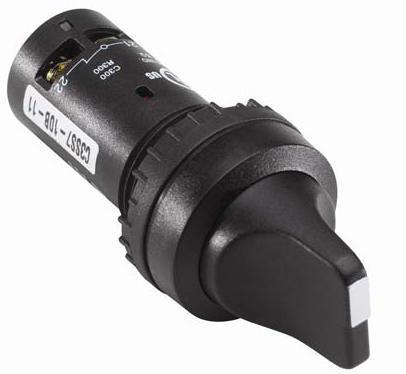 ABB C2SS2-10B-11 22mm Assembled Selector Switch, Knob Type, Compact ABB C2SS2-10B-11