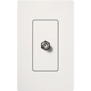 Lutron CA-CJ-WH Cable TV Jack, White Lutron CA-CJ-WH