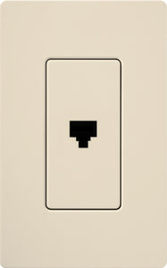 Lutron CA-PJ-LA Wallplate, Telephone Jack, Light Almond Lutron CA-PJ-LA