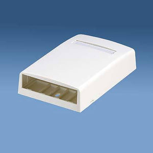 Panduit CBX4IW-AY Multimedia Outlet Housing, Low Profile, Surface, Off White, 4-Ports Panduit CBX4IW-AY