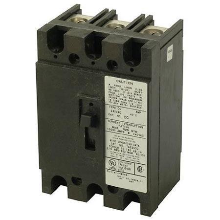 Eaton CC3100 Breaker, 100A, 3P, 240V, 10 kAIC, Type CC, Bolt On Eaton CC3100