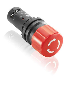 ABB CE3T-10R-02 PUSHBUTTON, E-STOP, RED, 30MM TWIS ABB CE3T-10R-02