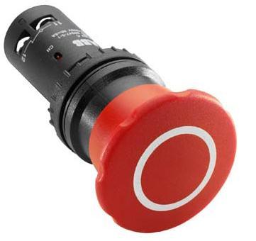 ABB CE4P-10R-02 22mm Assembled Pushbutton, Push/Pull, Red, Compact ABB CE4P-10R-02