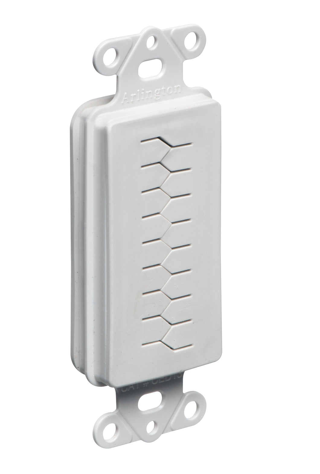 Arlington CED130 Wallplate Insert, Decora, Slotted Cable Entry, White Arlington CED130