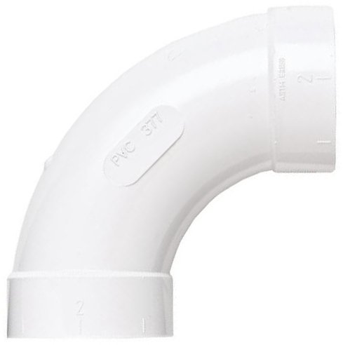 Nutone CF377 PVC 90° Long Sweep Elbow, 2