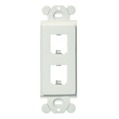 Panduit CFG2WH Wallplate Insert, 2 Port, Mini-Com, Modules, White Panduit CFG2WH
