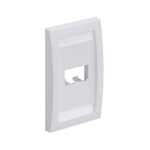 Panduit CFPE2IWY Wallplate, Executive, 1-Gang, 2-Port, Box Mount, Mini-Com, White Panduit CFPE2IWY