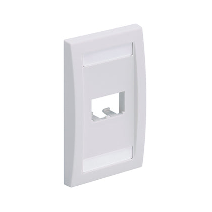 Panduit CFPE2IWY Wallplate, Executive, 1-Gang, 2-Port, Box Mount, Mini-Com, White Panduit CFPE2IWY