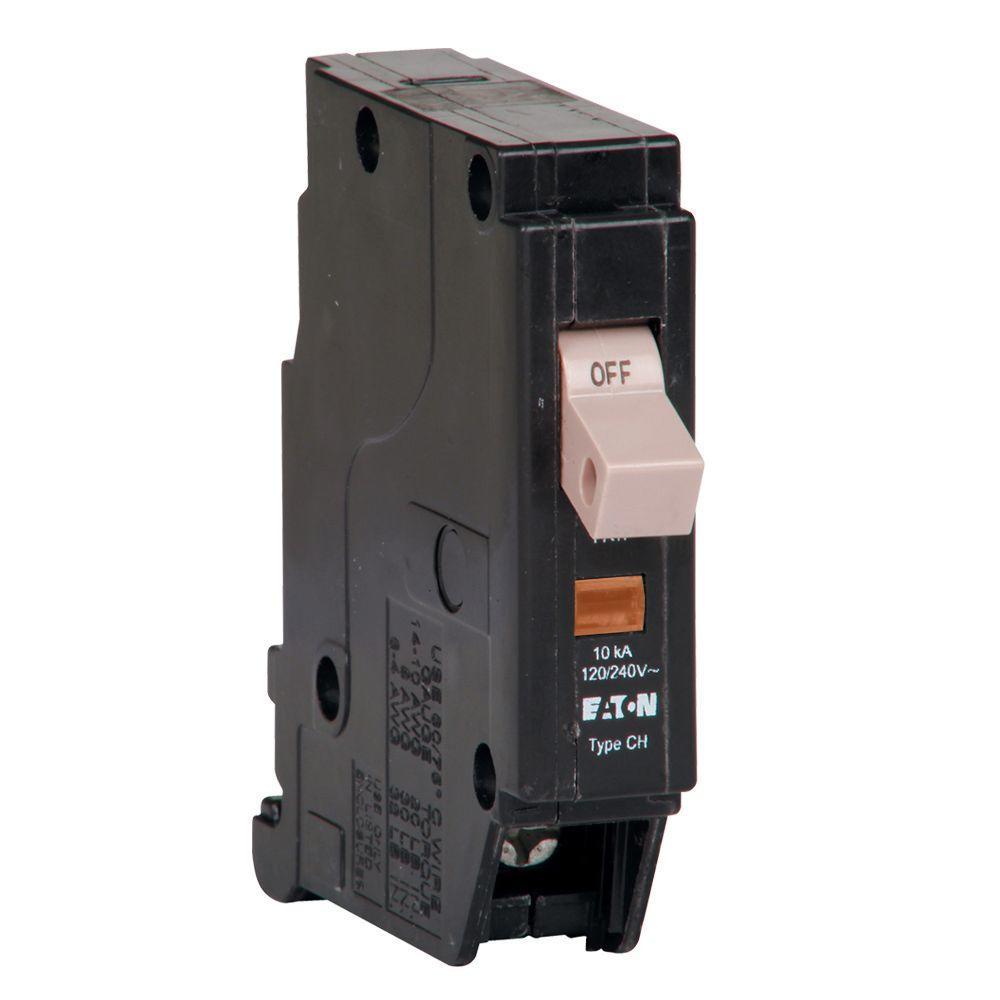 Eaton CHF120 Breaker, 20A, 1P, 120/240V, 10 kAIC, Type CH Eaton CHF120
