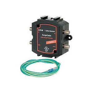 Eaton CHSPCABLE Surge Protection Device, 145VDC, Protects 2 Quad Shield Cables Eaton CHSPCABLE