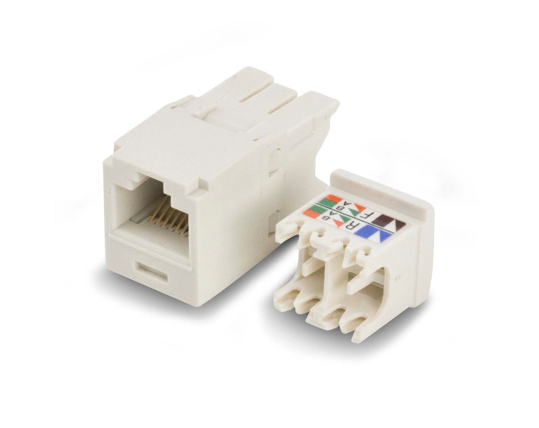 Panduit CJ688TGIW Snap In Connector, Mini-Com, TX6 PLUS UTP, Cat 6, Off White Panduit CJ688TGIW