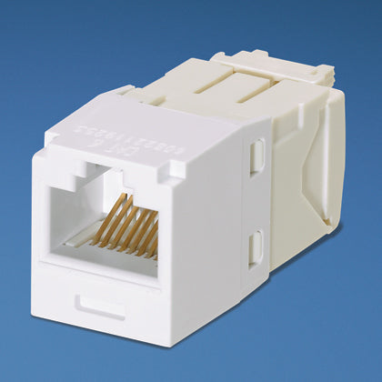 Panduit CJ688TGWH Snap In Connector, Mini-Com, TX6 PLUS UTP, Cat 6, White Panduit CJ688TGWH