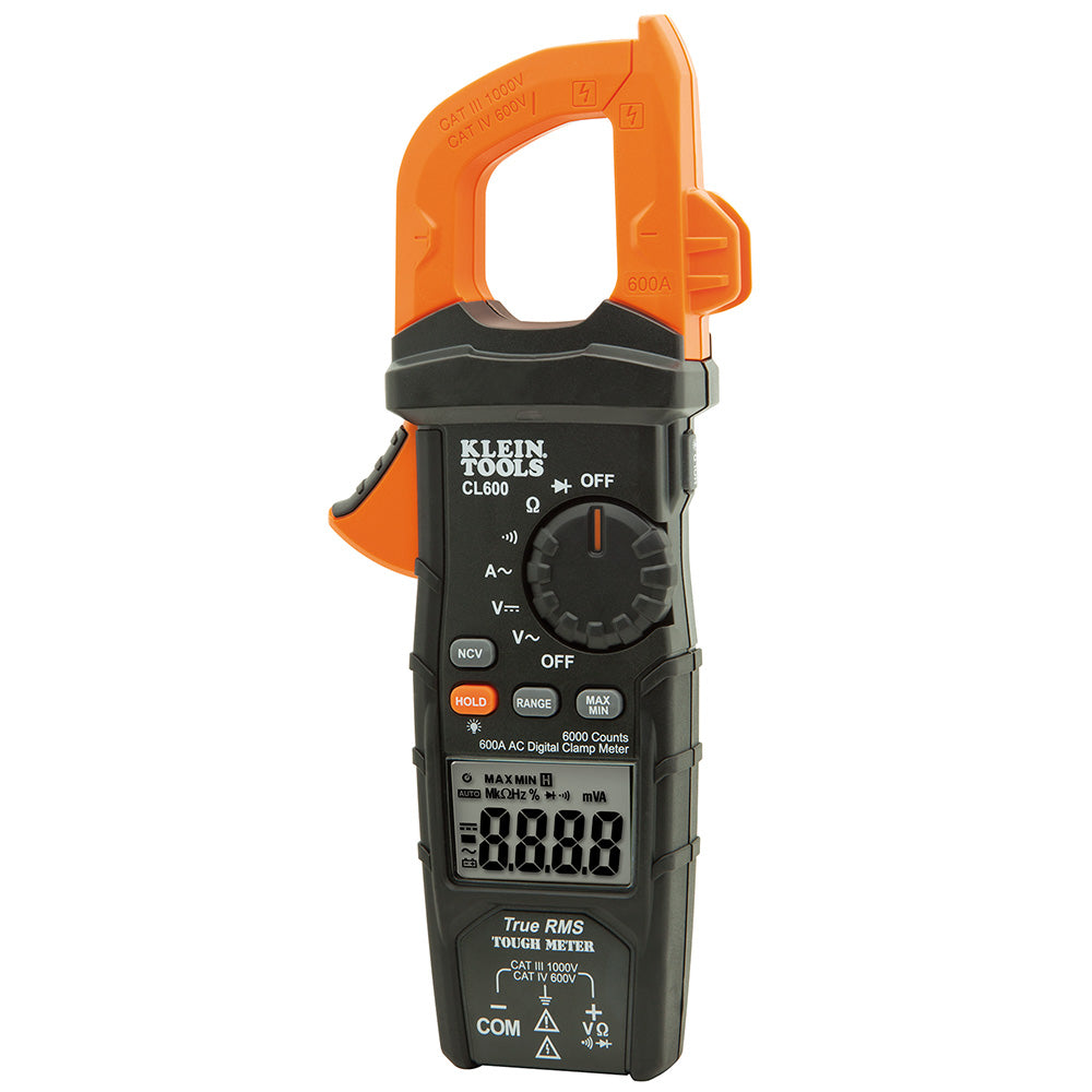 Klein CL600 Digital Clamp Meter, AC Auto-Ranging, 600A Klein CL600