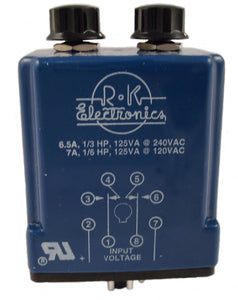 R-K Electronics CLRB-115A-2-20M-20 8 Pin, Timing Relay, DPDT, 120V Coil R-K Electronics CLRB-115A-2-20M-20