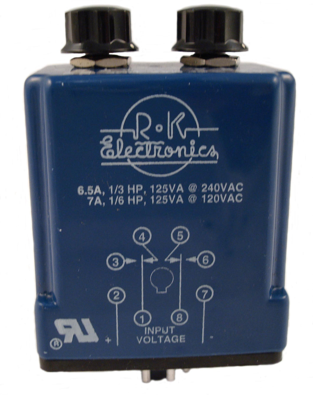 R-K Electronics CLRB-115A-2-20M-20 8 Pin, Timing Relay, DPDT, 120V Coil R-K Electronics CLRB-115A-2-20M-20