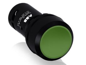 ABB CP1-10G-10 22mm Assembled Pushbutton, Flush, Green, Compact ABB CP1-10G-10