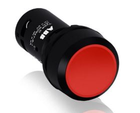 ABB CP1-10R-01 22mm Assembled Pushbutton, Flush, Red, Compact ABB CP1-10R-01