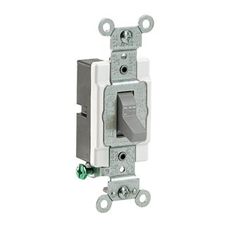 Leviton CS115-2GY 1-Pole Switch, 15 Amp, 120/277V, Gray, Side Wired, Commercial Leviton CS115-2GY