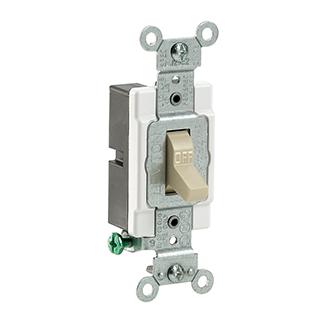 Leviton CS120-2I 1-Pole Switch, 20 Amp, 120/277V, Ivory, Side Wired, Commercial Leviton CS120-2I