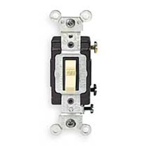 Leviton CS120-2T 1-Pole Switch, 20 Amp, 120/277V, Light Almond, Side Wired, Commercial Leviton CS120-2T