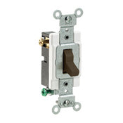 Leviton CS315-2 3-Way Switch, 15 Amp, 120/277V, Brown, Side Wired, Commercial Grade Leviton CS315-2