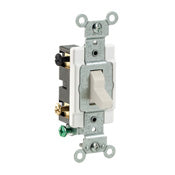 Leviton CS415-2T 4-Way Switch, 15 Amp, 120/277V, Light Almond, Side Wired, Commercial Leviton CS415-2T