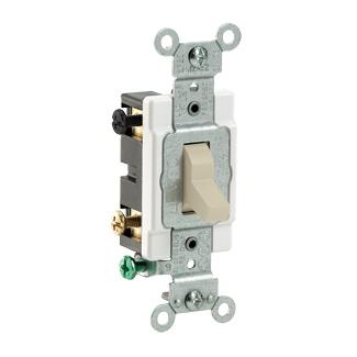 Leviton CS420-2I 4-Way Switch, 20 Amp, 120/277V, Ivory, Side Wired, Commercial Grade Leviton CS420-2I