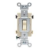 Leviton CS420-2T 4-Way Switch, 20 Amp, 120/277V, Light Almond, Side Wired, Commercial Leviton CS420-2T