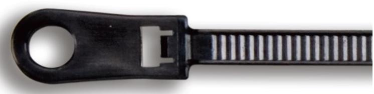 3M CT8BK50S-C Cable Tie, Screw Mount, UV Rated Nylon, Black, 8