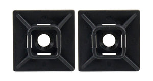 3M CTB1X1BKA-C 4-Way Cable Tie Mounting Base, Adhesive, 1" x 1", Black 3M CTB1X1BKA-C