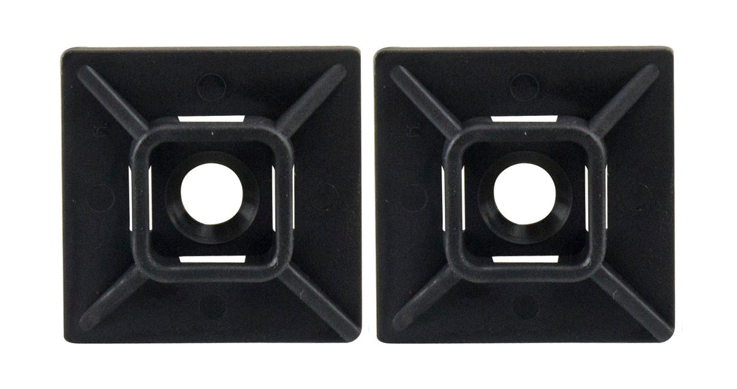 3M CTB1X1BKA-C 4-Way Cable Tie Mounting Base, Adhesive, 1
