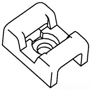 3M CTB60X41NTS-C 2-Way Cable Tie Mounting Base 3M CTB60X41NTS-C