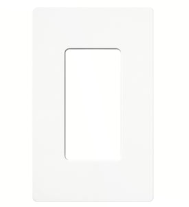 Lutron CW-1-WH Dimmer/Fan Control Wallplate, 1-Gang, White, Claro Series Lutron CW-1-WH