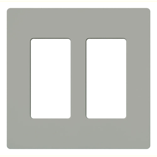 Lutron CW-2-GR Dimmer/Fan Control Wallplate, 2-Gang, Gray, Claro Series Lutron CW-2-GR