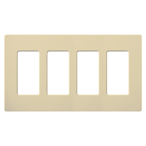 Lutron CW-4-IV Dimmer/Fan Control Wallplate, 4-Gang, Ivory Lutron CW-4-IV