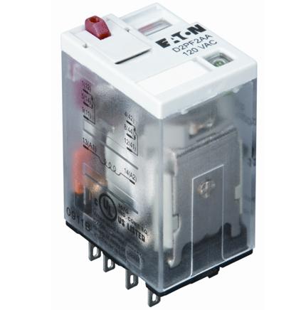 Eaton D2RF2A General Purpose Relay, 8 Blade, DPDT, 120V AC Eaton D2RF2A