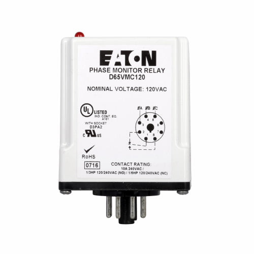 Eaton D65VMLP480 D65 Series Monitoring Relays Eaton D65VMLP480