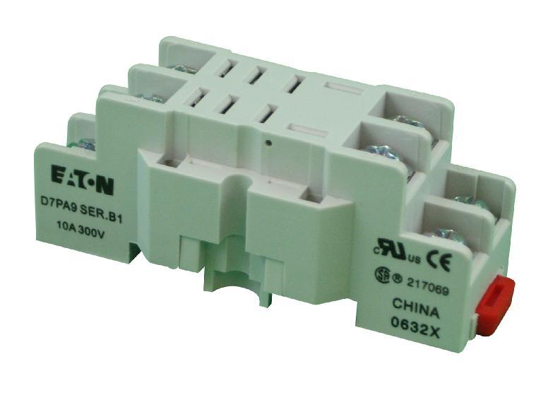 Eaton D7PA9 Socket, 8 Blade, Screw & Clamp Terminals Eaton D7PA9