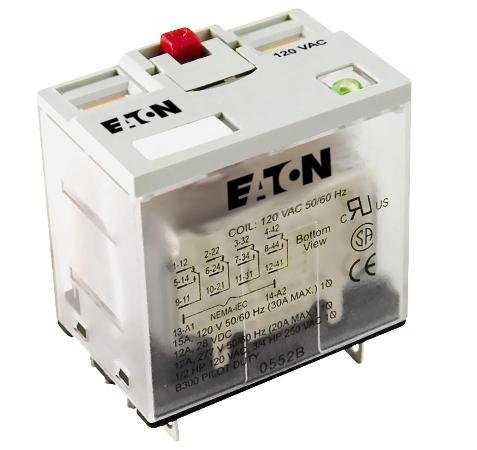Eaton D7PF4AT General Purpose Relay, 14 Blade, 4PDT, 24V AC Eaton D7PF4AT
