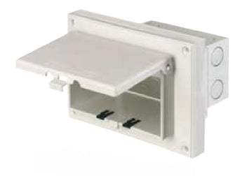 Arlington DBHR131W Weatherproof-In-Use Box, 1-Gang, Recessed, Horizontal, Non-Metallic Arlington DBHR131W
