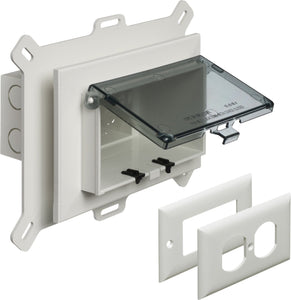 Arlington DBHS1C Weatherproof-In-Use Box, 1-Gang, Recessed, Horizontal, Non-Metallic Arlington DBHS1C