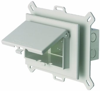 Arlington DBHS1W Weatherproof-In-Use Box, 1-Gang, Recessed, Horizontal, Non-Metallic Arlington DBHS1W