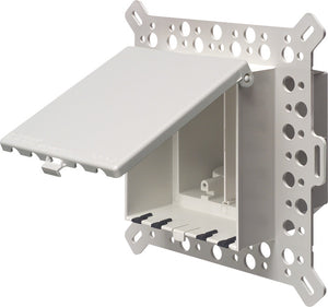 Arlington DBVM2W Weatherproof-In-Use Box, 2-Gang, Recessed, For Masonry, Retrofit Arlington DBVM2W