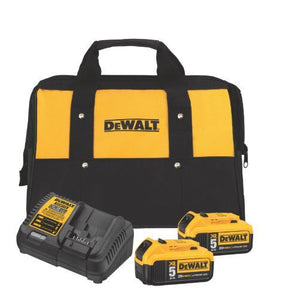 DEWALT DCB205-2CK Starter Kit: (2) 20V Max 5.0Ah Batteries, Charger, Soft Bag DEWALT DCB205-2CK