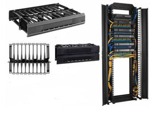 nVent Hoffman DCHS2 Horizontal Cable Manager, 1-Sided, 19.00" Wide, 3.50'' High, Black nVent Hoffman DCHS2